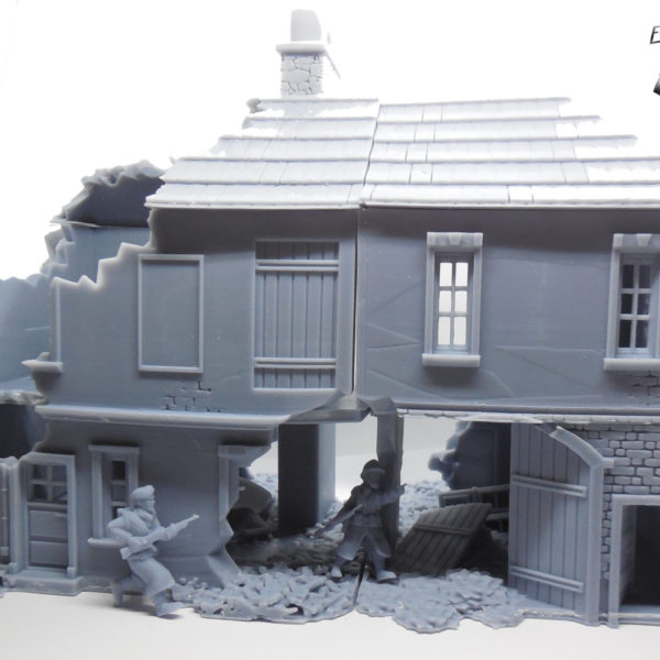 House destroyed-Eskice-Miniature-WWII-decor-historical-house destroyed-fantasy-3d-miniatures-tabletop-rpg