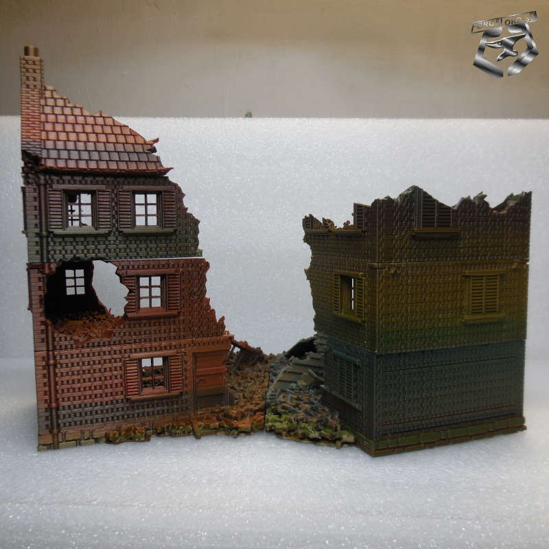 Destroyed building in 7 Parts - ForgeLord.3D Fantasy Miniatures