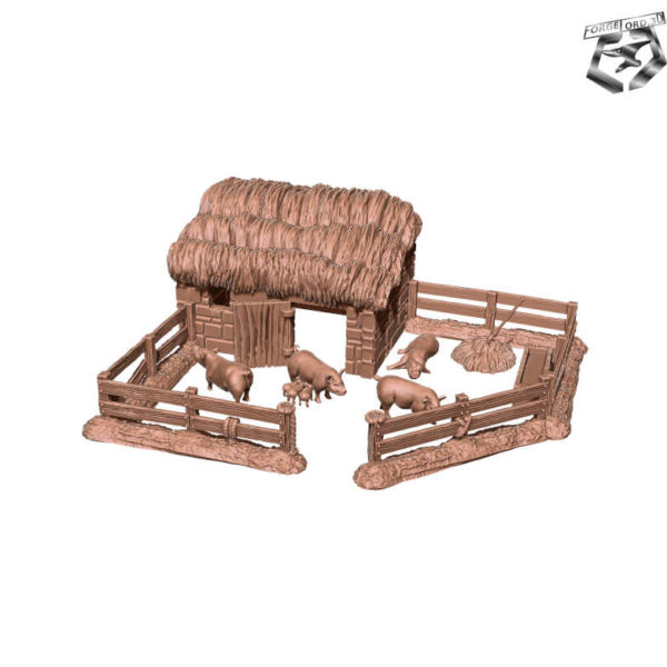 Pigs-Decor-28mm-3dminiatures-decor-Eskice-Miniature-historical