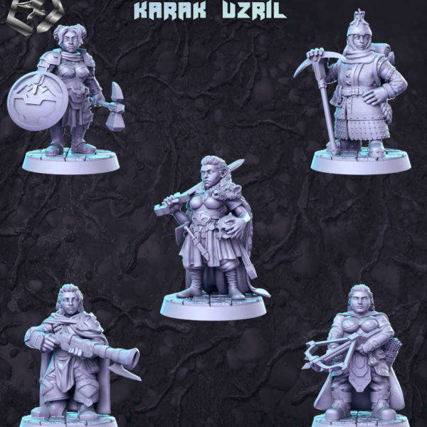 Daughters-of-Karak-Uzril-RN-Estudio-figurines-fantasy-tabletop-RPG-3D-miniatures