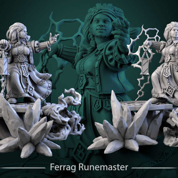 Ferrag Runemaster-statue-75mm-figurines-fantasy-tabletop-RPG-3D-miniatures-white-werewolf-tavern