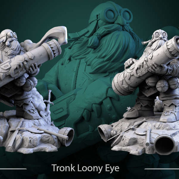 Tronk Loony Eye-statue-75mm-figurines-fantasy-tabletop-RPG-3D-miniatures-white-werewolf-tavern