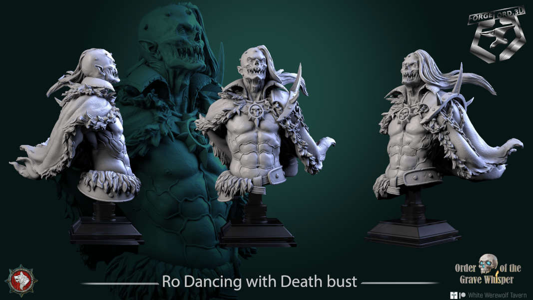 Ro Dancing with Death, bust 75mm - ForgeLord.3D Fantasy Miniatures